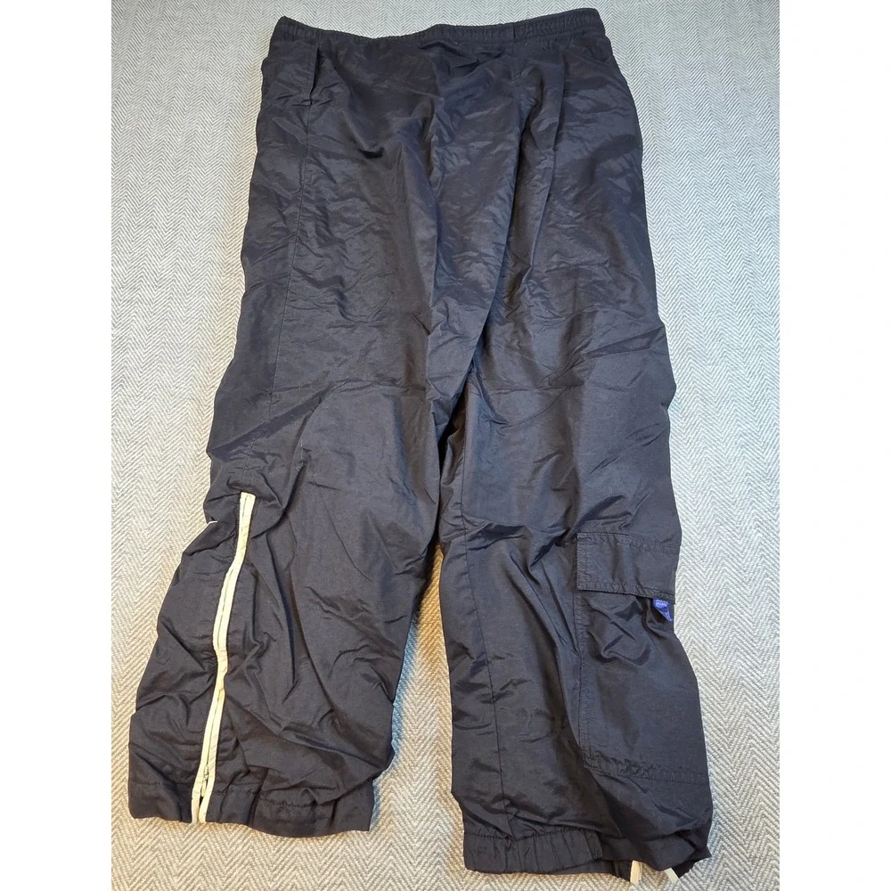 Nike Boys Black Nylon Track Pants Cargo Pocket XL 18-20 Windbreaker Joggers